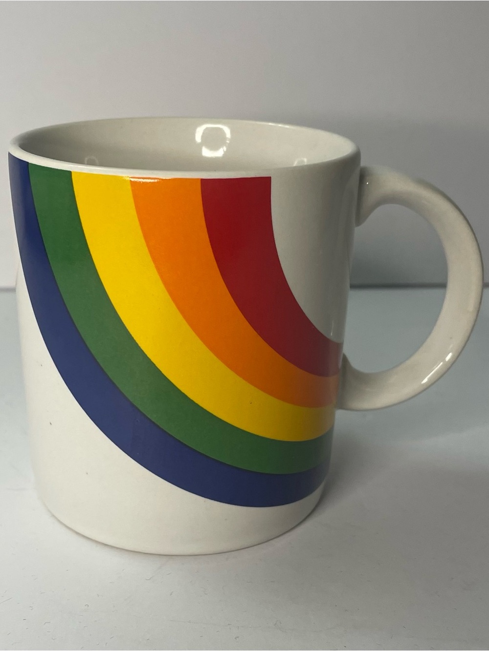 FTD Rainbow Coffee Mug Pride LGBTQ Vintage 80s FTD Korea Cup Stranger Things